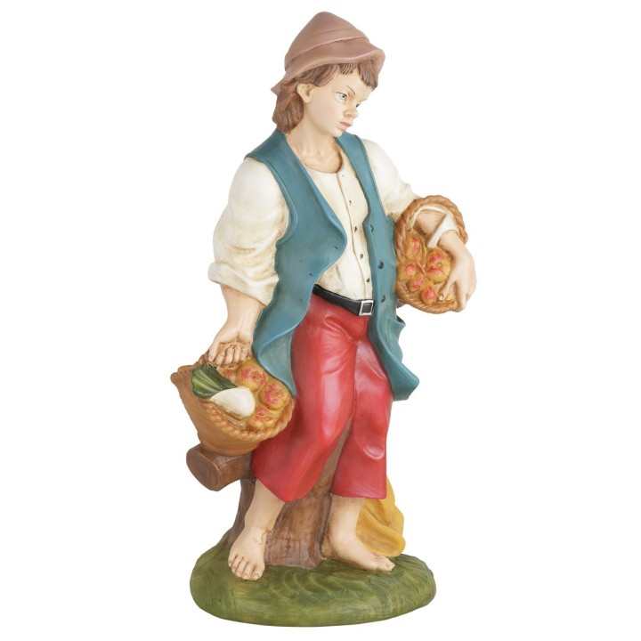 Boy with baskets 53 cm Euromarchi for outdoor use