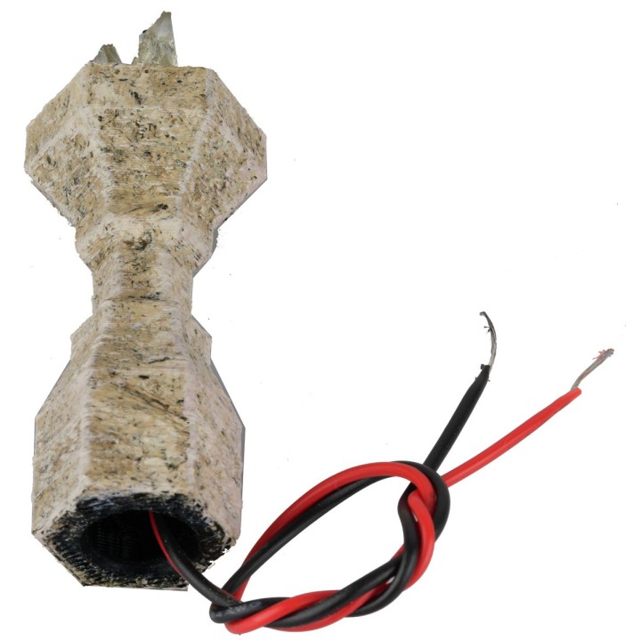 Brasero grande 6,8 cm con led naranja parpadeante 12 Voltios