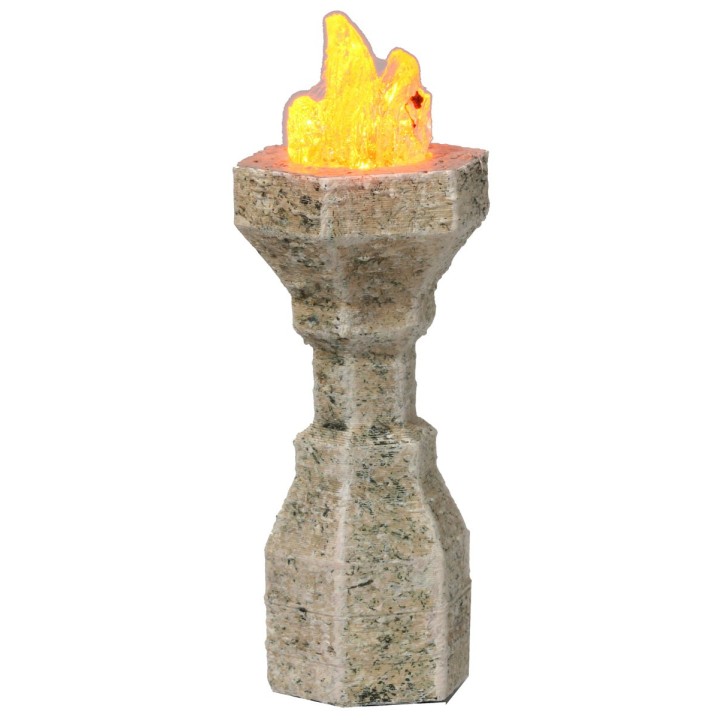 Large brazier 6.8 cm with flickering orange LED 12 Volt