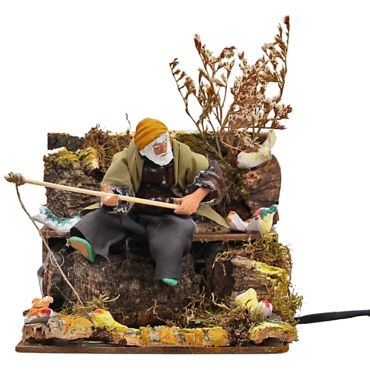 Pescador cm 15 en movimiento 17x17x17 h