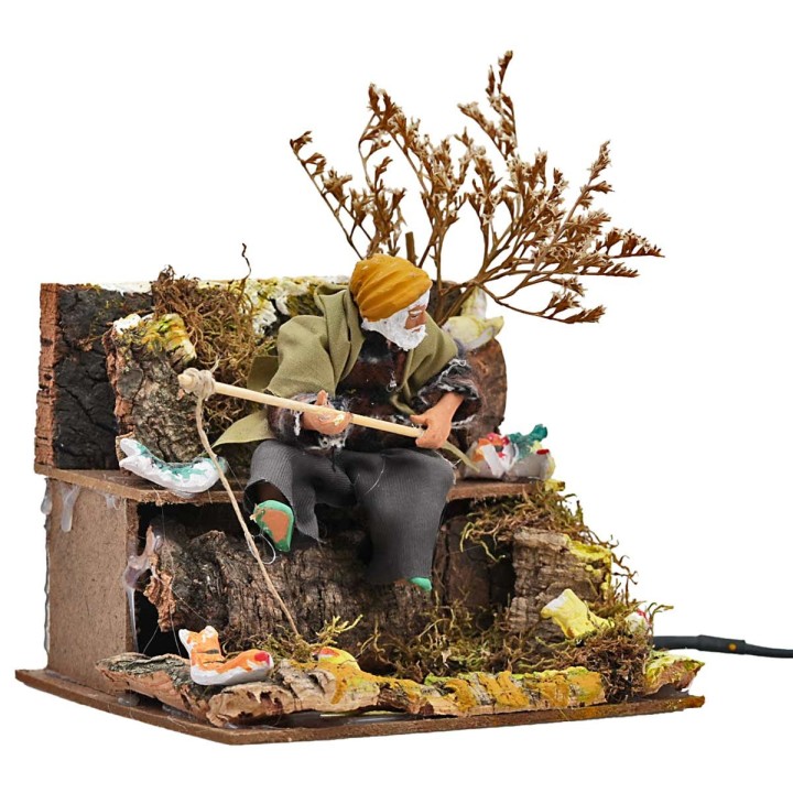 Pescador cm 15 en movimiento 17x17x17 h