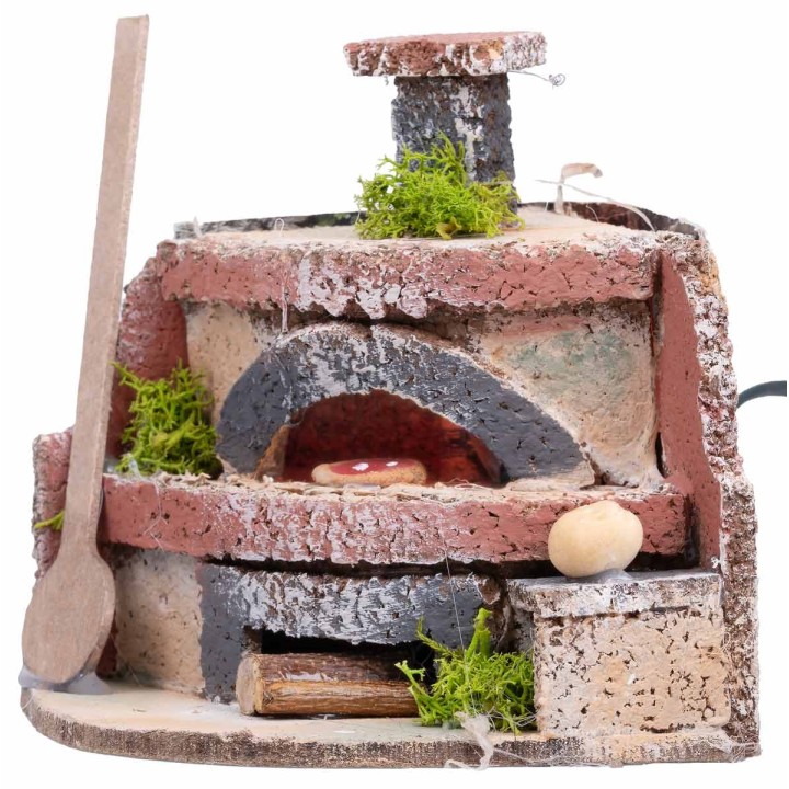 Horno para panadero con luz efecto fuego cm 12x10x10h