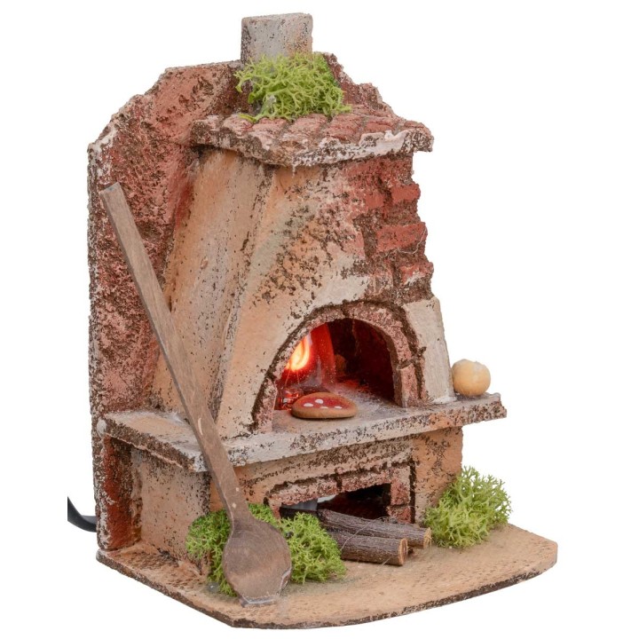 Forno per fornaio a campana con luce effetto fuoco cm 10x8x12h