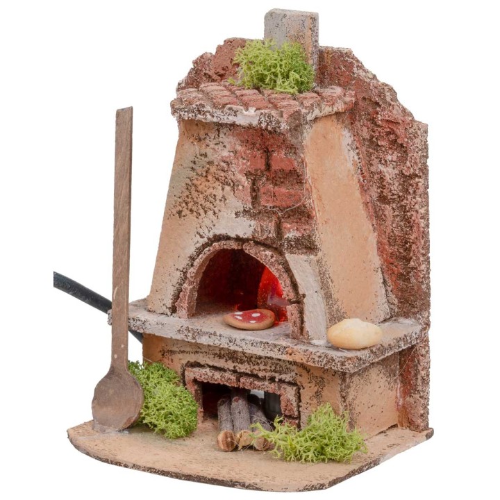 Forno per fornaio a campana con luce effetto fuoco cm 10x8x12h