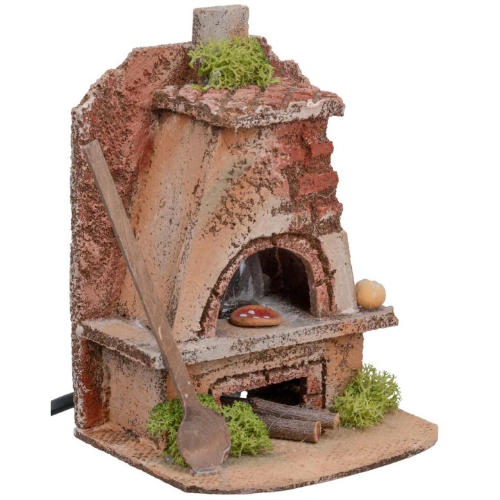 Forno per fornaio a campana con luce effetto fuoco cm 10x8x12h