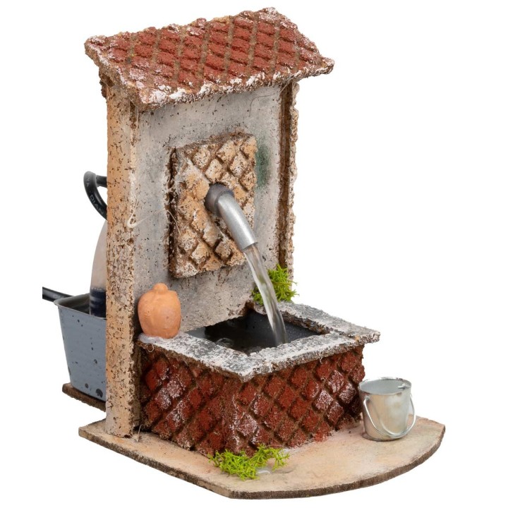 Working rustic-style fountain cm 10x15.5x15 h