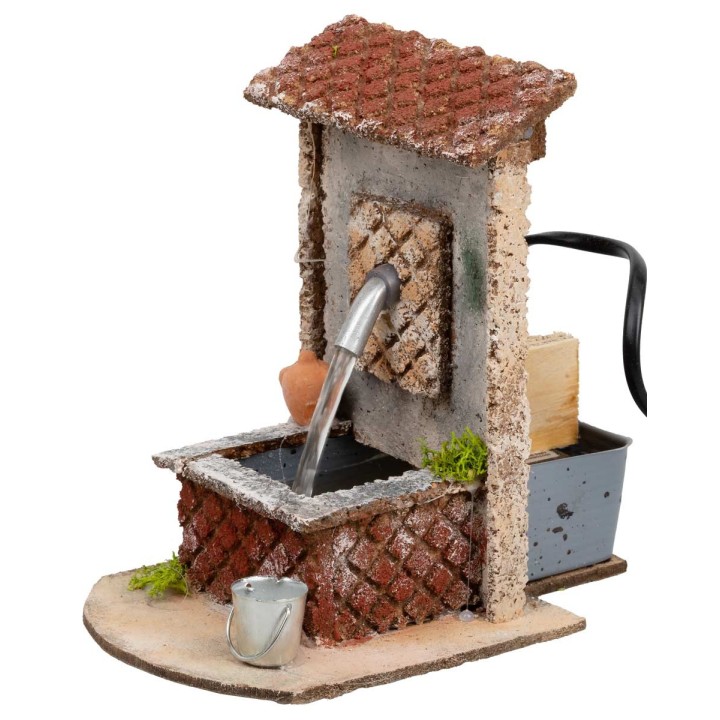 Working rustic-style fountain cm 10x15.5x15 h