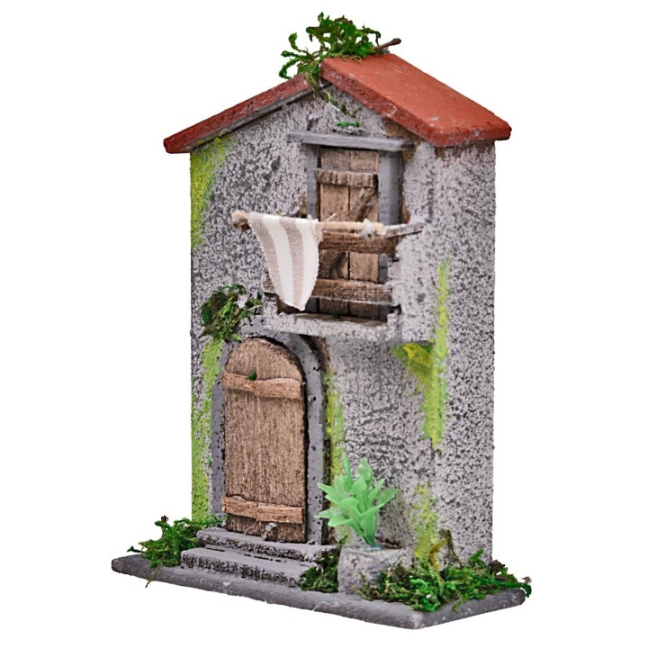 Casita con balcón cm 10x4x12,5 h