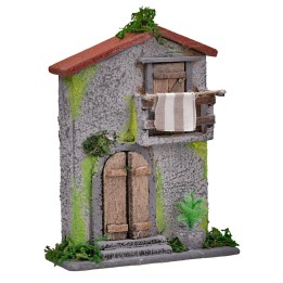Casita con balcón cm 10x4x12,5 h