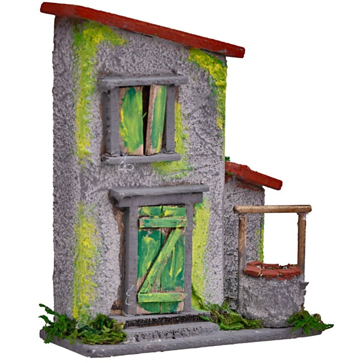 Casetta con pozzo cm 10x4x12,5 h