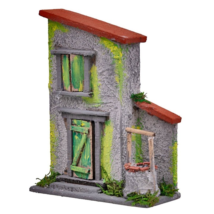 Casetta con pozzo cm 10x4x12,5 h