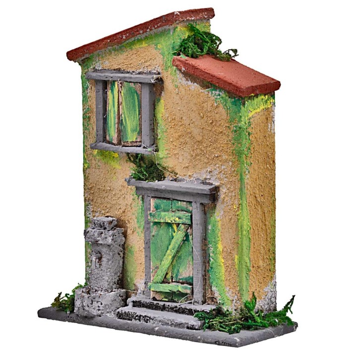 Casetta con fontana a colonna cm 10x4x12,5 h