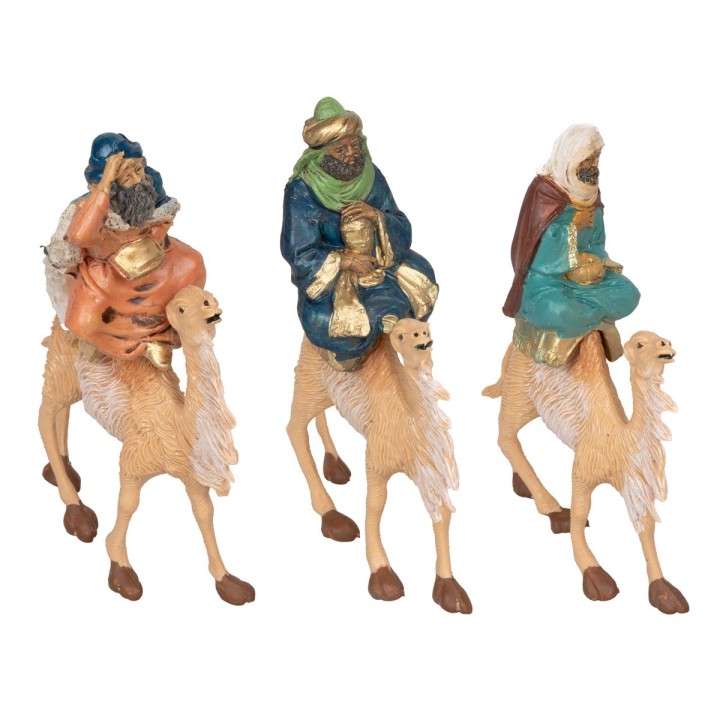 Set tre Re Magi su cammello serie 10 cm