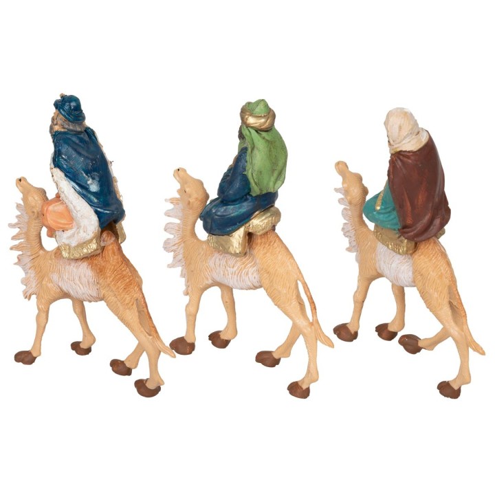 Set of three Wise Men on camel series 10 cm