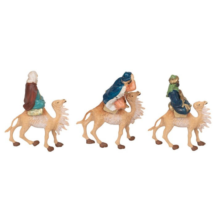 Set tre Re Magi su cammello serie 10 cm