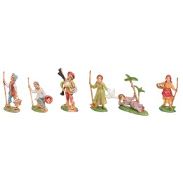 Set 6 statuine da 6 cm per presepe