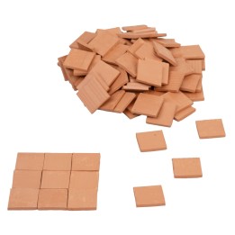 Piastrelle quadrate in terracotta 24x24x3 mm 100 pz