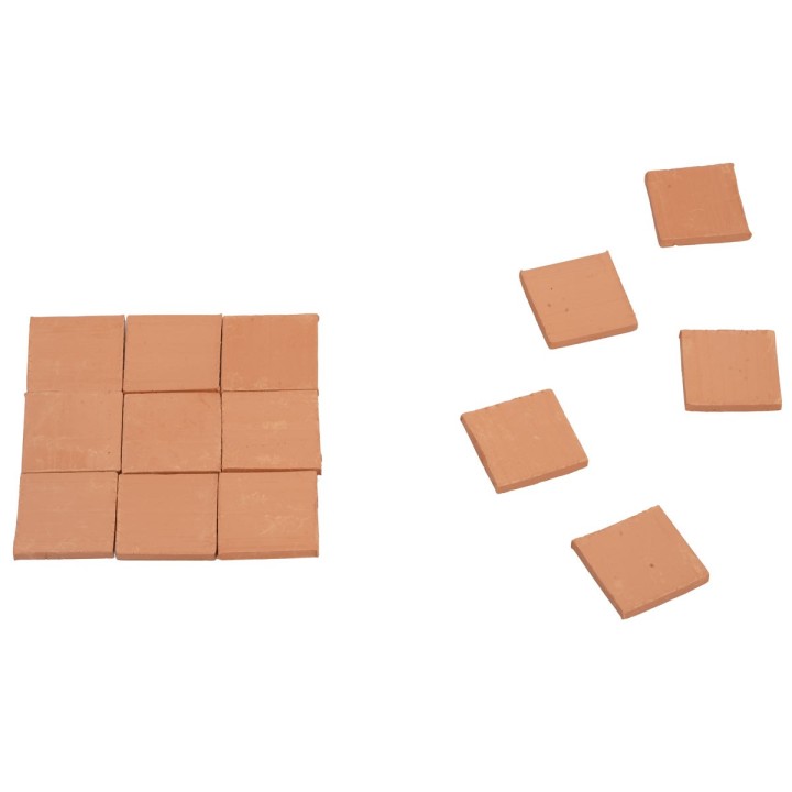 Piastrelle quadrate in terracotta 24x24x3 mm 100 pz