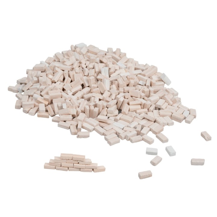 Ladrillos ef. piedra 10x5x3 mm 500 piezas