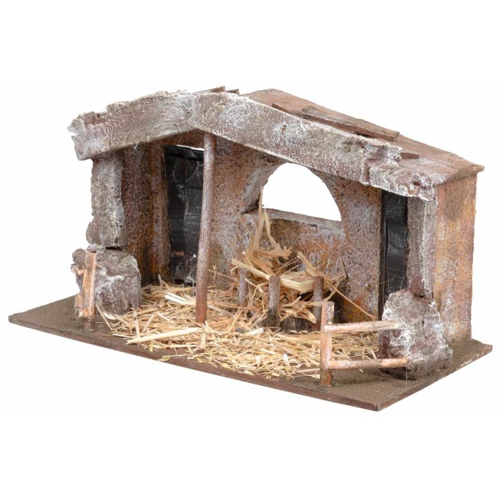 Empty country hut with half-moon opening cm 30x15x17h