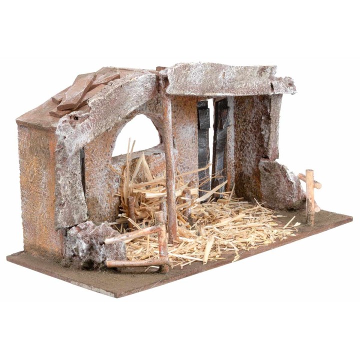 Empty country hut with half-moon opening cm 30x15x17h