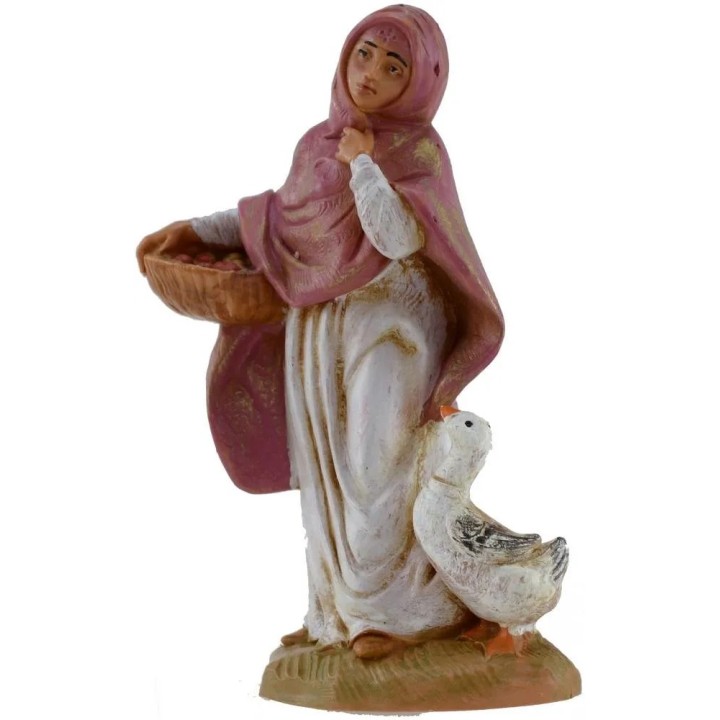Woman with goose 12 cm Fontanini