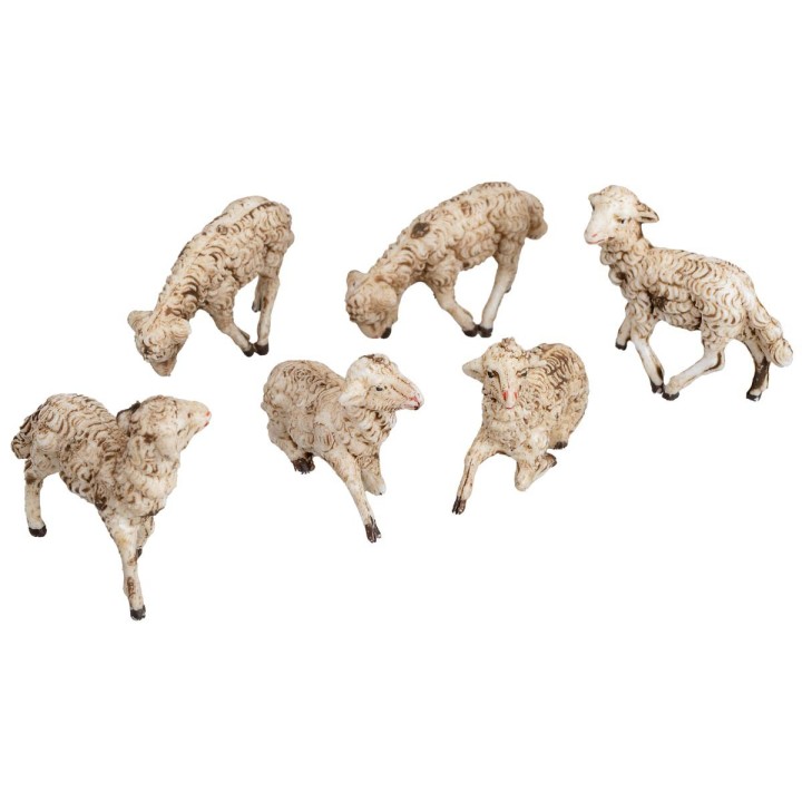 Set 6 pecore per statuine cm 10