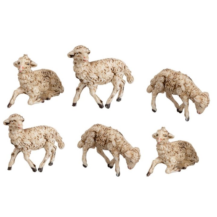 Set 6 pecore per statuine cm 10