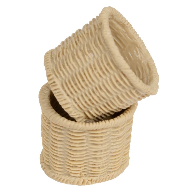 Set di 2 cestini in pvc Ø 2,5cm