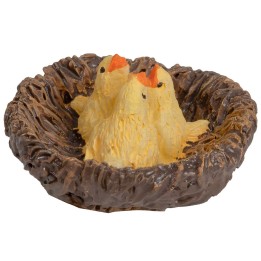 Nest with resin chicks Ø 3.5cm