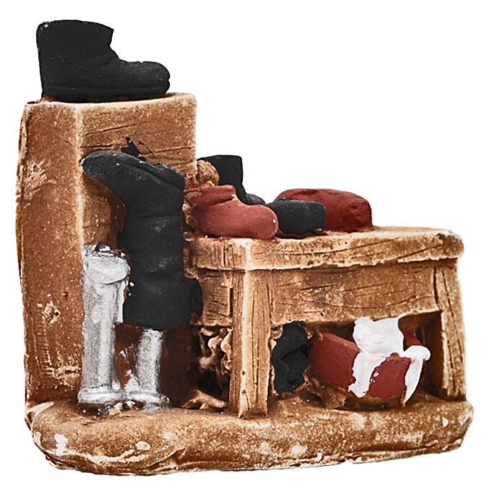 Puesto de zapatero de yeso cm 7x3.5x6 h