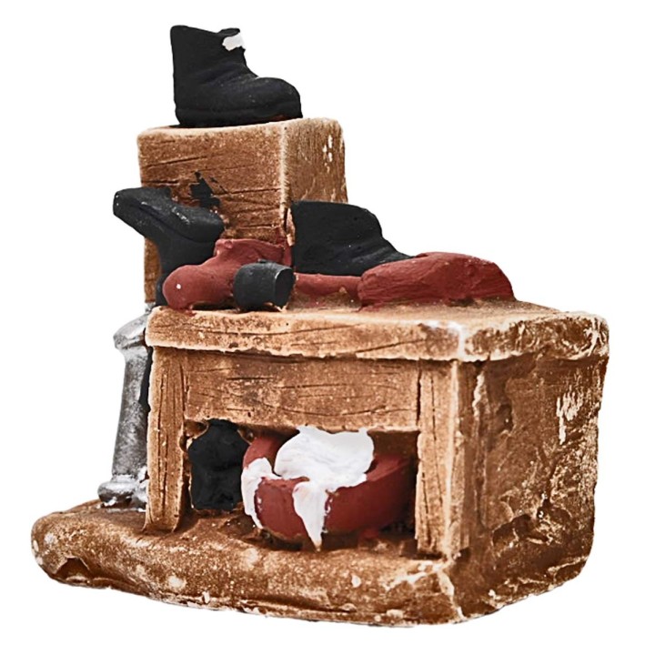 Puesto de zapatero de yeso cm 7x3.5x6 h