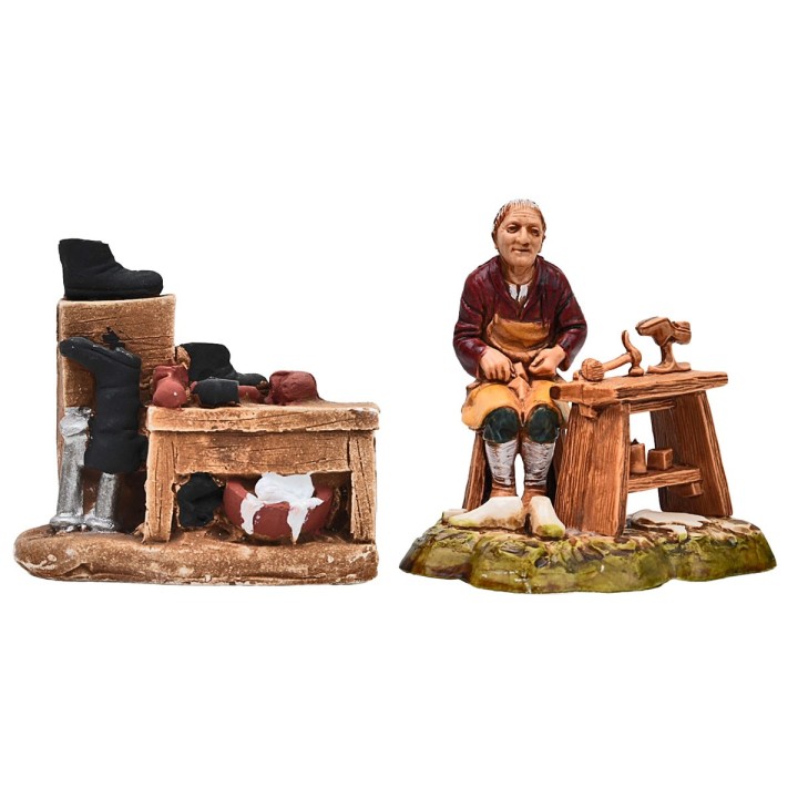 Puesto de zapatero de yeso cm 7x3.5x6 h