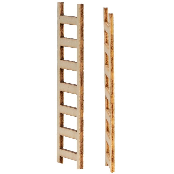Set 2 scalette in legno cm 6 h