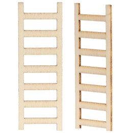 Set of 2 wooden ladders 6 cm high