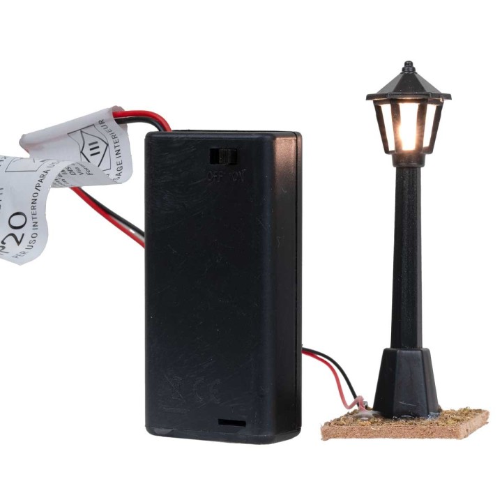 Nativity lamp post in iron 8 cm 3v