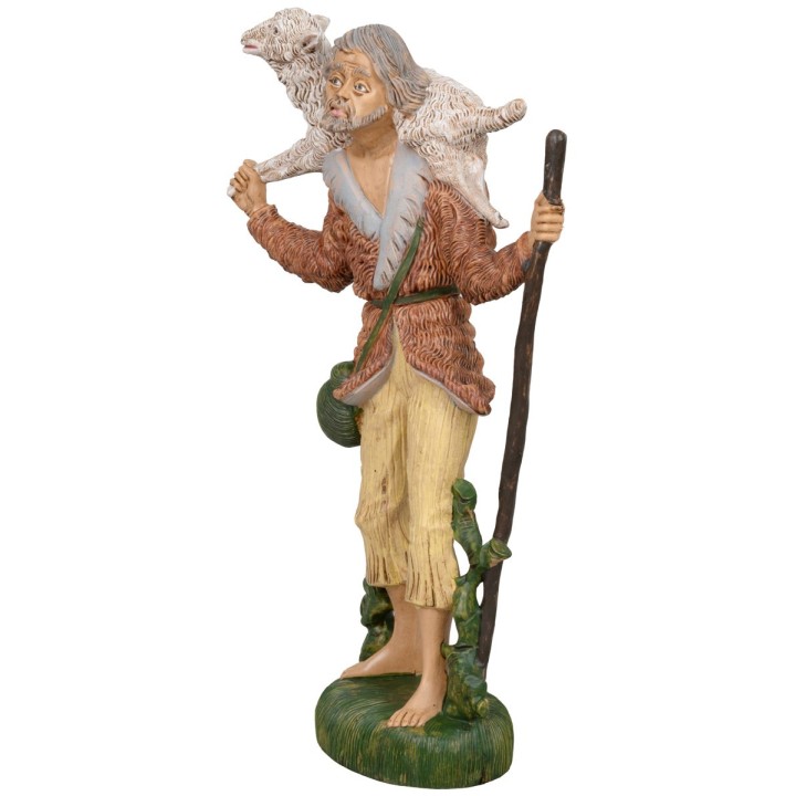 Pastore con pecora in spalle 30cm in Pvc