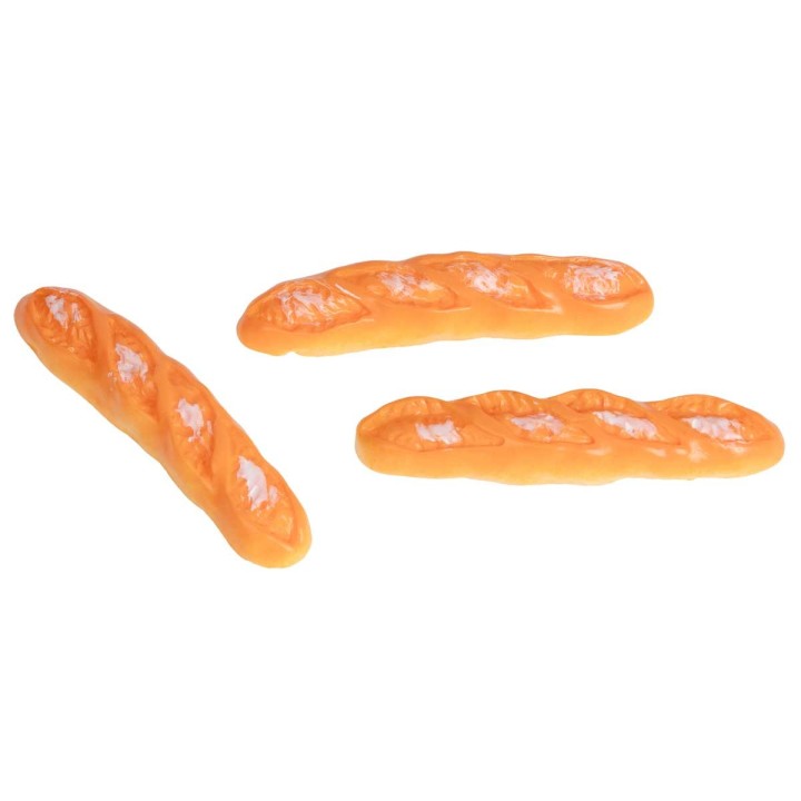 Set of 3 baguette bread 4 cm