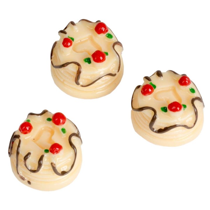 Set 3 torte con cuoricino ø 1,5 cm