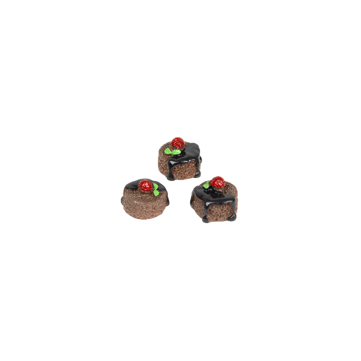Conjunto de 3 pastelitos de chocolate ø 1,5 cm