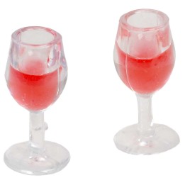 Set of two full goblets 3 cm high