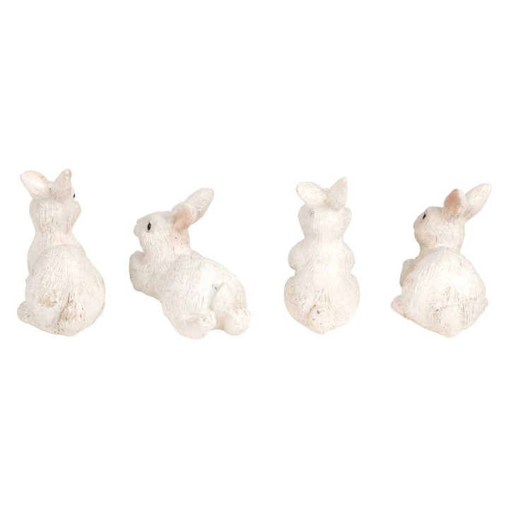 Set of 4 resin rabbits in various poses