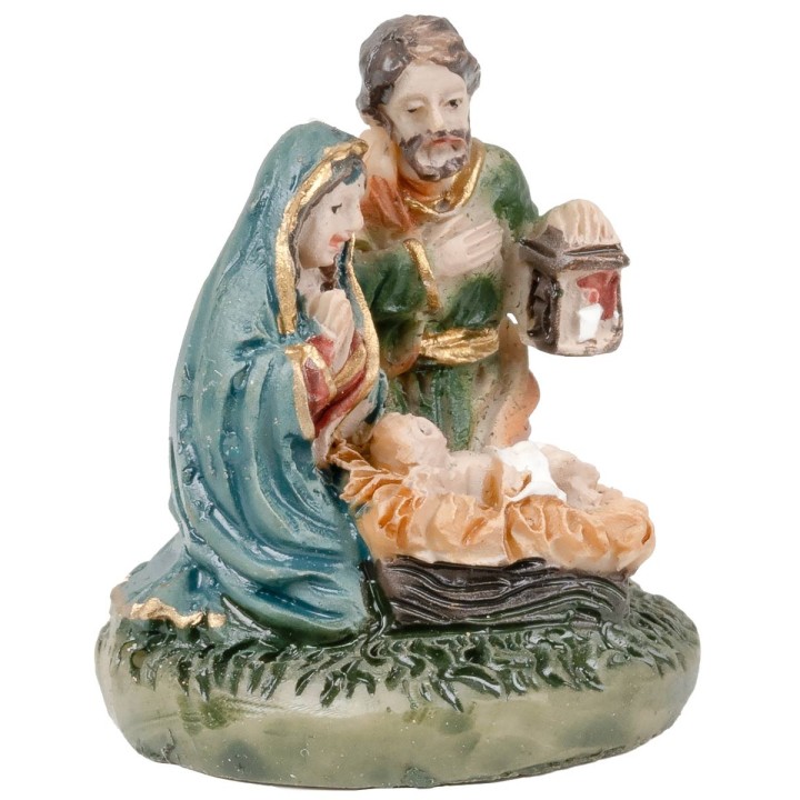 Natività 3 soggetti blocco 2,5 cm in resina