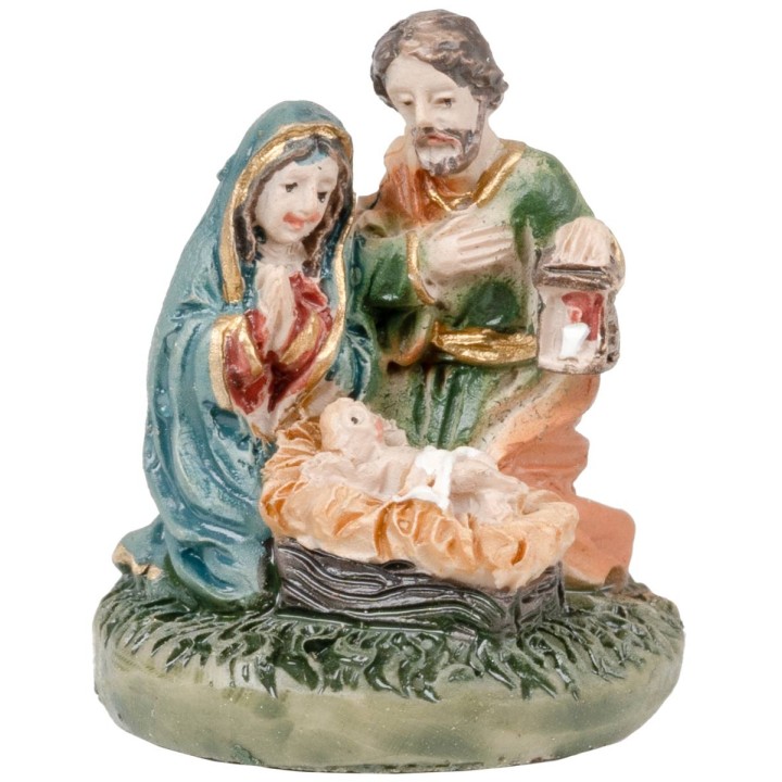 Natività 3 soggetti blocco 2,5 cm in resina