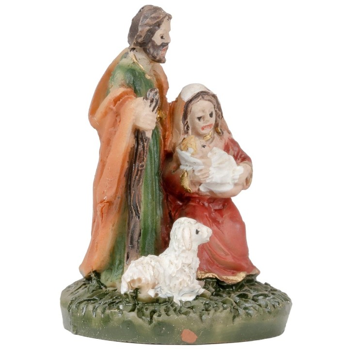 Natività 3 soggetti blocco con Bambinello in braccio 2,5 cm in