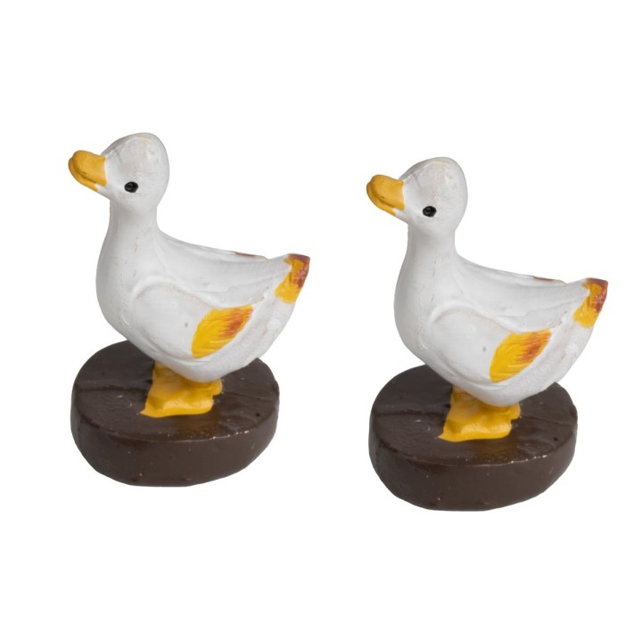 Conjunto de 2 patos con base redonda