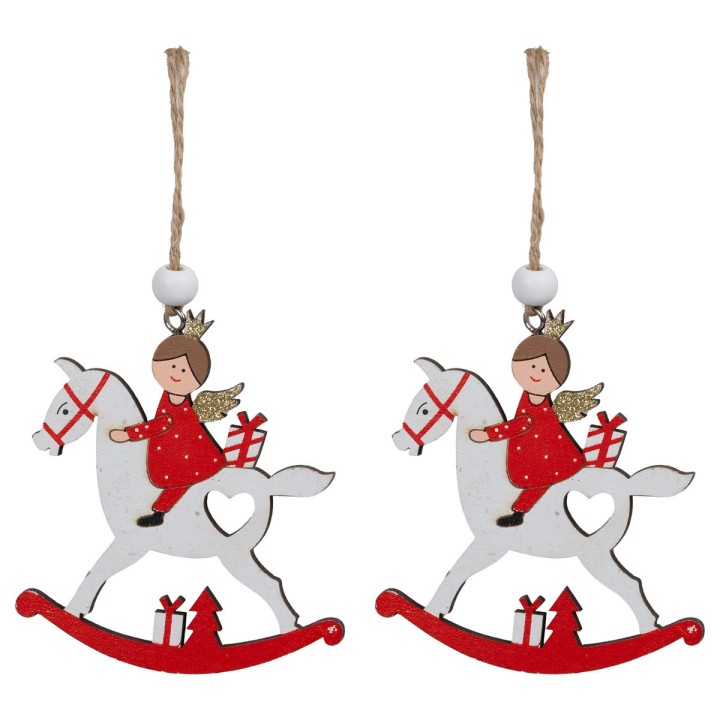 2 statuine pasquali cm 4x4 h per albero di natale