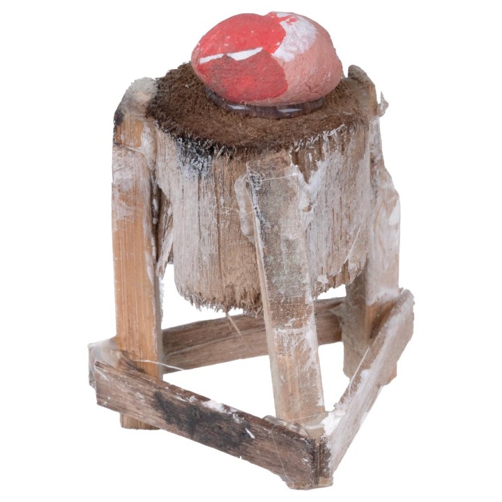 Wooden butcher block with meat 5.5 cm h