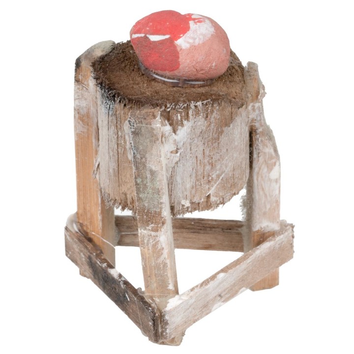 Bloque de carnicero de madera con carne 5,5 cm altura