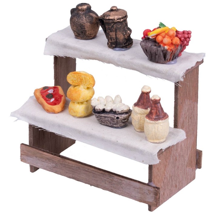 Banco con alimenti vari cm 11x6,5x11,5 h